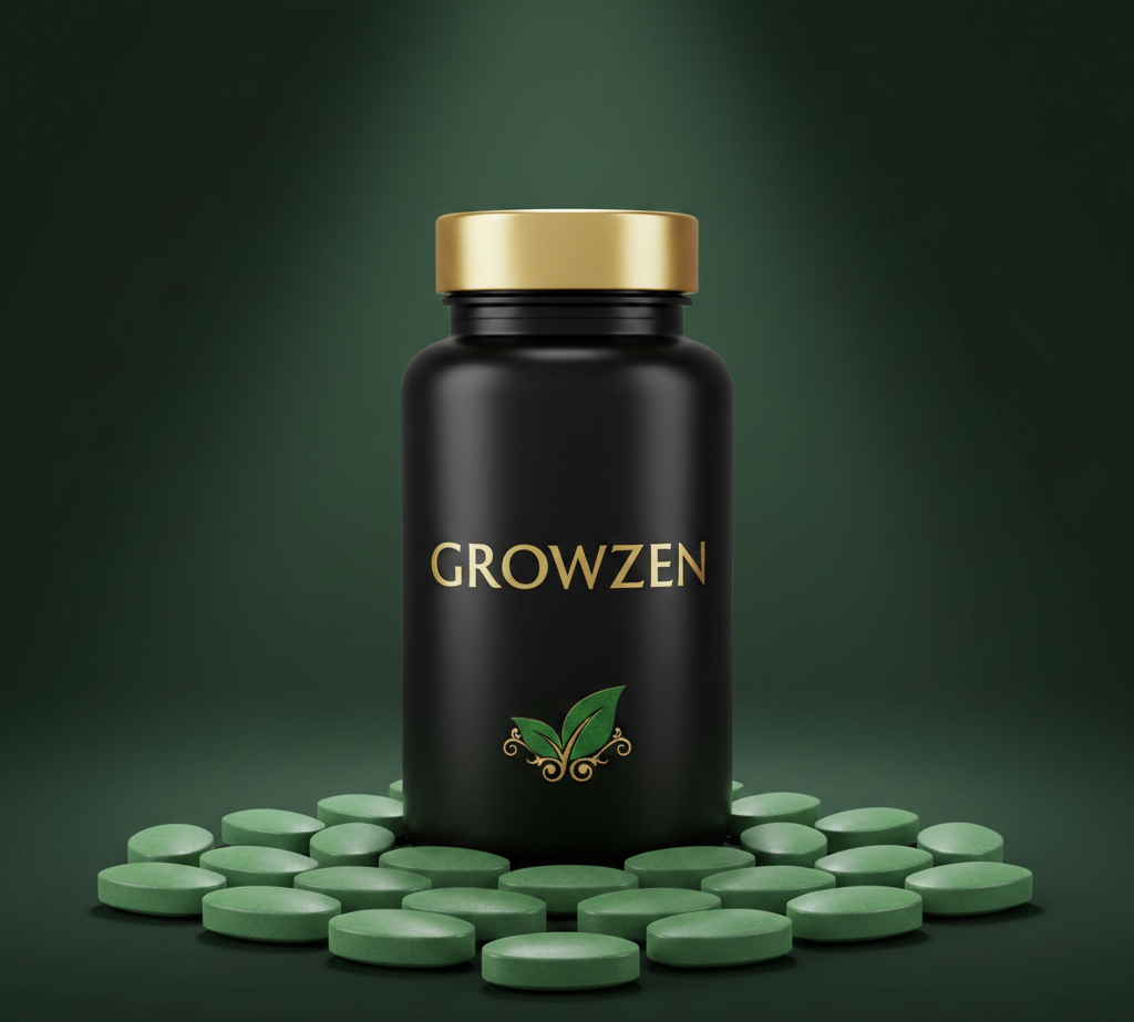 Growzen — Complemento alimenticio natural con vitaminas y minerales. Envase de 60 cápsulas.